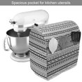 thumbnail image 2 of Ethnic Stand Mixer Cover, Geometric Arrangement Oriental Triangles Rhombuses Bullseye Circles, Kitchen Appliance Organizer Bag Cover with Pockets, 5 Quarts, Pale Grey White, by Ambesonne, 2 of 4