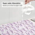 thumbnail image 6 of Kdxio Lavender Flowers for Dish Drying Mat,24*18 inch Absorbent Dish Drainer Kitchen Counter,Large Size Dish Drying Pad for Countertops,Draining Racks, 6 of 9