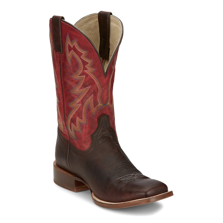 Tony Lama Mens Luciano Wide Square Toe Cowboy Mid Calf Boots  display picture 1