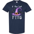thumbnail image 3 of Inktastic If the Hat Fits Halloween Witch Hat and Bats T-Shirt, 3 of 5