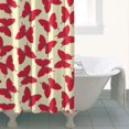 thumbnail image 4 of Red Butterfly Red Silhouette Pattern Shower Curtain 36"x72" ,Bathroom Decorative Shower Curtains Set with 12 Hooks,Modern Waterproof Washable Shower Curtain, 4 of 6