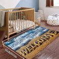 thumbnail image 3 of Welcome Written In Sand Soft Small Velvet Area Rugs Non Slip Indoor Floor Carpet for Living Room Bedroom Decor, 3 of 5