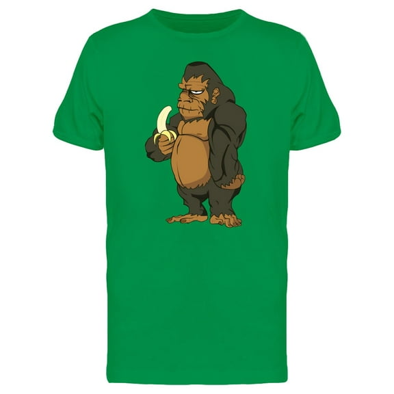 Cool Gorilla Eating Banana Tee Men's -Image by Shutterstock