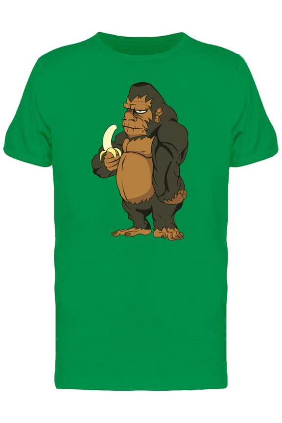 Cool Gorilla Eating Banana Tee Men's -Image by Shutterstock