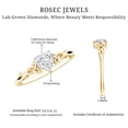 thumbnail image 6 of Rosec Jewels Heart Shape Diamond Ring - 0.50 Ct - 5 MM - EF-VS Quality Certified (Valentines Day Ring), 18K Yellow Gold, US 11.50, 6 of 7
