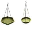 thumbnail image 1 of Hanging Bird Feeder Tray with Water Draining Plastic Bird Bath Tray & Feeder No Tilting Bird Feeder, 1 of 5