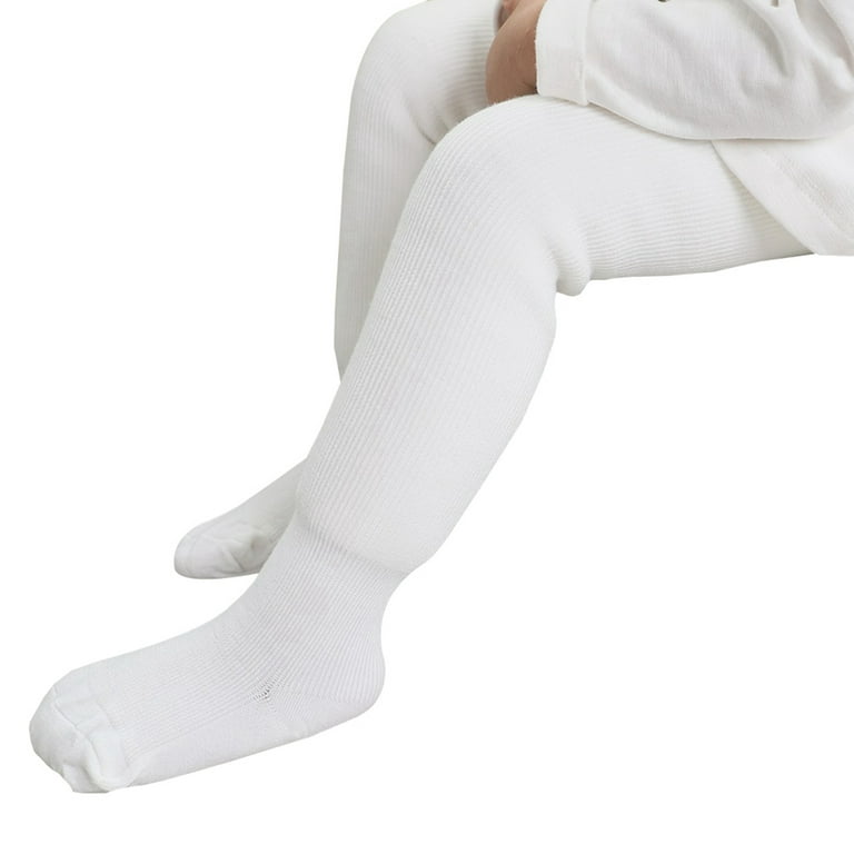 Nokiwiqis Toddler Girls Winter Warm Tights Velvet/Fleece Lined Pantyhose  Stockings Slim Elastic Footed Leggings for Children 0-10 Years 