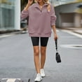 thumbnail image 4 of FIOPHY Womens Oversized Half Zip Sweatshirts Long Sleeve Pullover Sweatshirt Casual Fall Clothes, 4 of 6