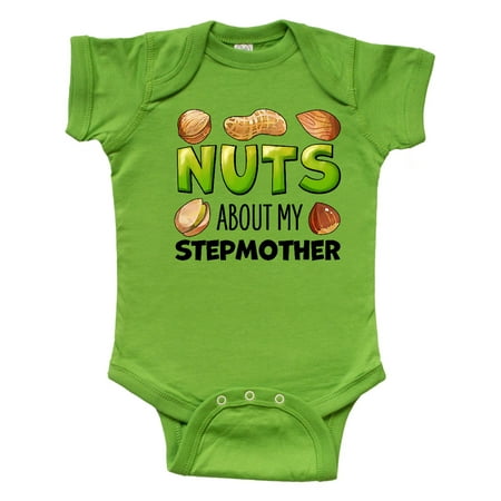 

Inktastic Nuts About My Stepmother Peanut Almond Pistachio Gift Baby Boy or Baby Girl Bodysuit