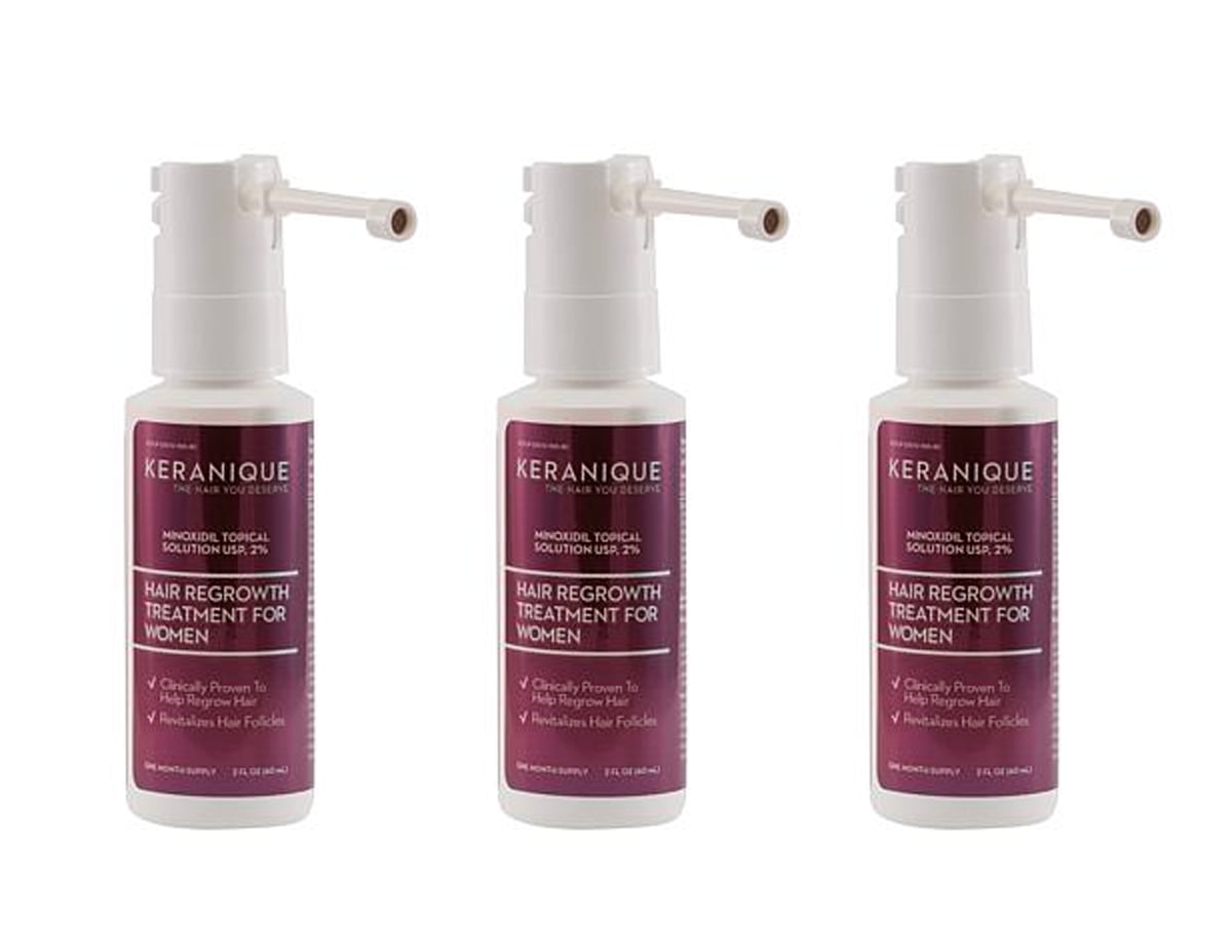 Keranique Hair Regrowth Treatment with 2% Minoxidil - 90-day supply -  Walmart.com