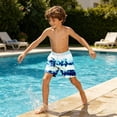 thumbnail image 4 of Rggeeun Boys Toddler Shorts Tie-Dye Pattern Elastic Waist With Adjustable Tie & Side Pockets Loose Fit Wide Leg Knee Length For Summer Outdoor Play Trendy Bottoms,Blue,9-10 Years, 4 of 6