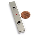 thumbnail image 3 of CMS Magnetics® 31lbs 3"x1/2"x1/4" Neodymium Bar Magnet With 2 #6 Countersunk holes on North Pole, 3 of 3