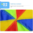 thumbnail image 3 of 2 Meters Kids Parachute Game, Rainbow Cloth Game Colorful Party Mat with Handles, Kids Outdoor Game Blanket, 3 of 7