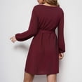 thumbnail image 4 of HSMQHJWE Robe de Maternité pour Femmes en Tricot Côtelé à Manches Longues Robes de Grossesse Col Ras du Cou Vêtements de Grossesse avec Ceinture, 4 of 6