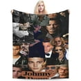 thumbnail image 2 of Johnny Depp Blanket Anti-Pilling Throw Blanket Plush Blanket Light Weight & Super Soft, Warm & Comfy Flannel Fleece Blanket for Couch, Bed, Sofa, 60x80, 2 of 6