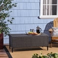 thumbnail image 5 of Outdoor Rattan Storage | Good for Patio Hosting, Drains Wet Pool Toys, 5 of 6