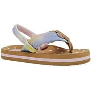 Reef AHI Girls Sandals Flip Flops for Girls Little Kid 4-8 Years 13 Little Kid Watercolor