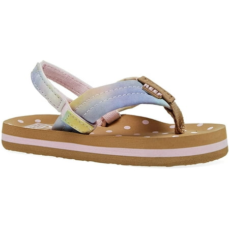 Reef AHI Girls Sandals Flip Flops for Girls Little Kid 4-8 Years 13 Little Kid Watercolor