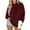 Wine, variant on Women's Fashion Oversized Drop Shoulder Long Sleeve Sweatshirt Solid Color Hooded Sweatshirt for Casual Wear,Wine,M