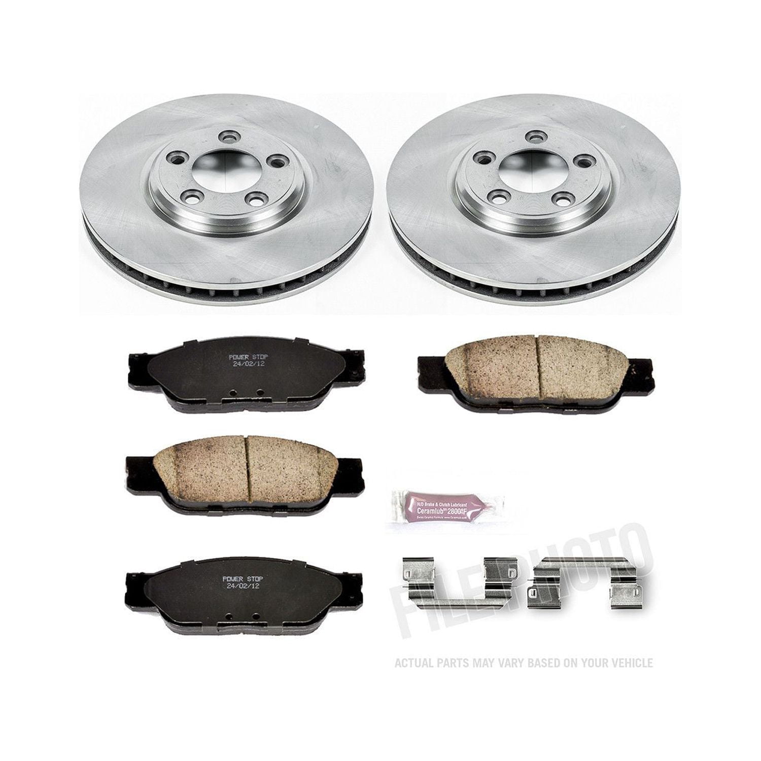Power Stop Front Stock Replacement Brake Pad and Rotor Kit KOE1351
