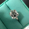 thumbnail image 3 of 6 CT Ascher Cut Lab Created Diamond Women Engagement Ring 14K White Gold Plated, 3 of 3