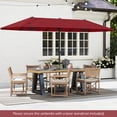 thumbnail image 2 of Gymax 13 FT Double-sided Patio Umbrella Outdoor Large Twin Size Umbrella Red, 2 of 10