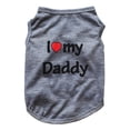 thumbnail image 2 of SPRING PARK I Love My Daddy Mommy Small Dog Clothes Pet Puppy Cute Sleeveless Vest Dog Cat Apparel, 2 of 7