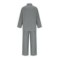 thumbnail image 5 of SELONE Summer Outfits for Women 2 Piece Cotton Linen Set Boyfriend Oversized T Shirts Straight Leg Pant Plus Size Tracksuit Collared Neck Casual Sets Fashion Suits Beach Solid Two Piece Outfits, 5 of 6