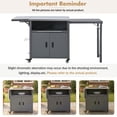 thumbnail image 6 of Atumcto Outdoor Grill Cart with Foldable Side Tables, BBQ Prep Station with Storage Cabinet, Trash Bag Holder & Wheels, Rolling Outdoor Kitchen Island for Patio Backyard, 6 of 10