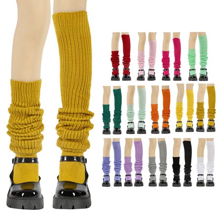 

GuliriFei Women s Extra Long Slouch Socks Heavy Knitted Boot Sock Warm Cotton Loose Scrunchie Socks