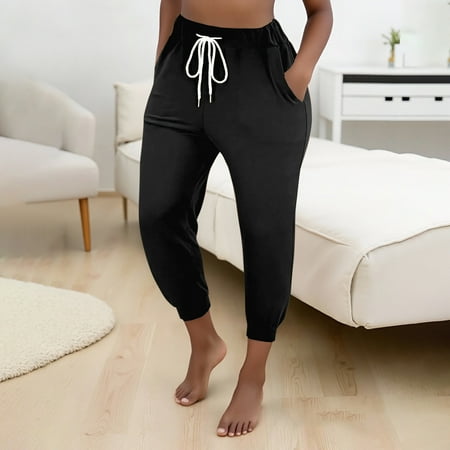 SNKSDGM Women s Plus Khaki Pants for Women Pants for Women Jeans Stretchy Waisted Lace up Small Toe Women s Solid Color Versatile Temperament Casual Pants Xxxxl