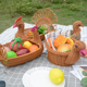 thumbnail image 5 of Cesta de frutas con forma de patito y forma de animal creativa, cesta de pan, adornos de ratán para decoración del hogar, cesta de almacenamiento de escritorio para sala de estar, 5 of 5