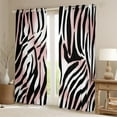 thumbnail image 2 of Erosebridal Zebra Print Curtains & Drapes Black White Pink Curtains, Wild Animal Theme Blackout Curtains Safari Living Room Curtains, Abstract Stripe Window Curtains, 2 of 6