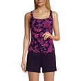 Lands' End Women's Mastectomy Square Neck Tankini Swimsuit Top
