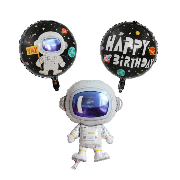 Astronaut and Space-Themed Happy Birthday Balloon Set for Kids Party Decorations