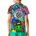 thumbnail image 2 of Geometry Dash T-Shirts Summer Short Sleeved Shirt For Boys Girls Kids Casual Tee Tops Breathable Blouse Small, 2 of 6