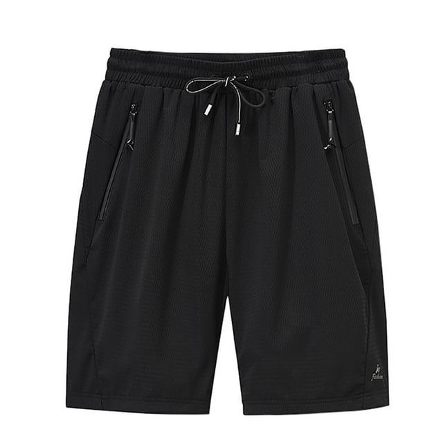 Yuzhih Gym Shorts for Men Big and Talls Breathable Mesh Drawstring Elastic Waisted Shorts Quick Dry Athletic Running Short Pants