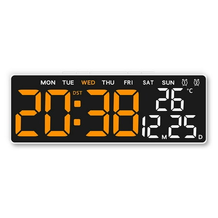 Casing LED Digital Desk Clock with Calendar and Thermometers for Students and Professional