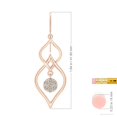 thumbnail image 2 of ANGARA Natural Diamond Cluster Double Drop Earrings in 14K Rose Gold for Women (Size-1.85mm| Color-K| Clarity-I3) | April Birthstone, Anniversary, Jewelry Gift for Women | Natural Diamond Earrings, 2 of 6