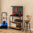 thumbnail image 6 of GVN Tool Storage Workbench with Peg Board 2 Lower Shelves 14 Hanging Accessories-Black, 6 of 11