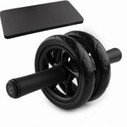 AB Roller Double Wheel for Stable and Ab Exercises, Core and Fitness Home Workout Beginner with Mat Soft Wheel