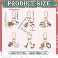 thumbnail image 2 of PH 6pcs Christmas Keychain 6 Styles Santa Claus Snowmen Charm Keychain Xmas Tree Snowflake Pendant Keychains Alloy Enamel Pendant Decorations, 2 of 5