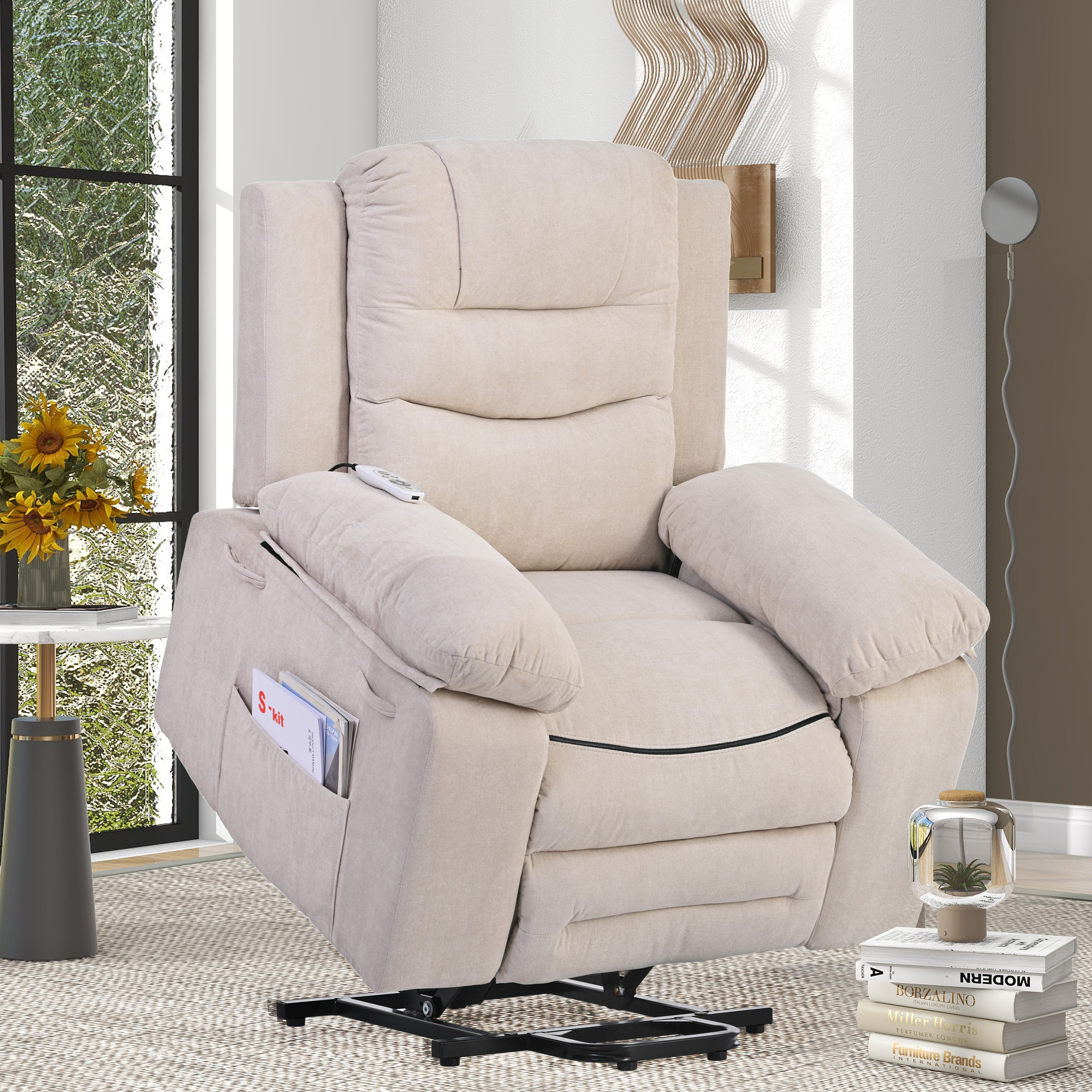 Btmway Power Lift Recliner Modern Fabric Electric Lift Chair For Elderly Massage Recliner Sofa 2013