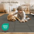 thumbnail image 4 of ODIKA 4'x6' Dark Earth Tones Geometric Pattern Washable Area Rug Modern Design with Rectangular Non-Slip, Chair-Friendly, Flatwoven for Home Office, Under Desk, 4 of 7