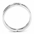 thumbnail image 3 of Womens Silver Rings High polished (no plating) 316L Stainless Steel Ring with AAA Grade CZ in Clear DA160, 3 of 5