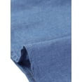 thumbnail image 6 of INSPIRE CHIC Women's Point Collar Puff Short Sleeve Denim Button Down Shirt XS Blue, 6 of 7