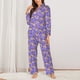 thumbnail image 2 of Fotbe Pugs and Flowers Conjunto de Pijama de Manga Larga para Mujer con Estampado, Ropa de Dormir de 2 Piezas, Conjunto de Casa Suave y Cómodo con Bolsillos-X-Large, 2 of 7