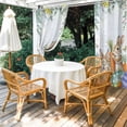 thumbnail image 4 of Outdoor Curtains for Patio Waterproof, Spring Easter Outdoor Privacy Panels Grommet, Rabbit Eggs Eucalyptus Leaf Floral Butterfly Blackout Outside Curtains for Porch/Cabana 54"x84", 2 Panels, 4 of 8