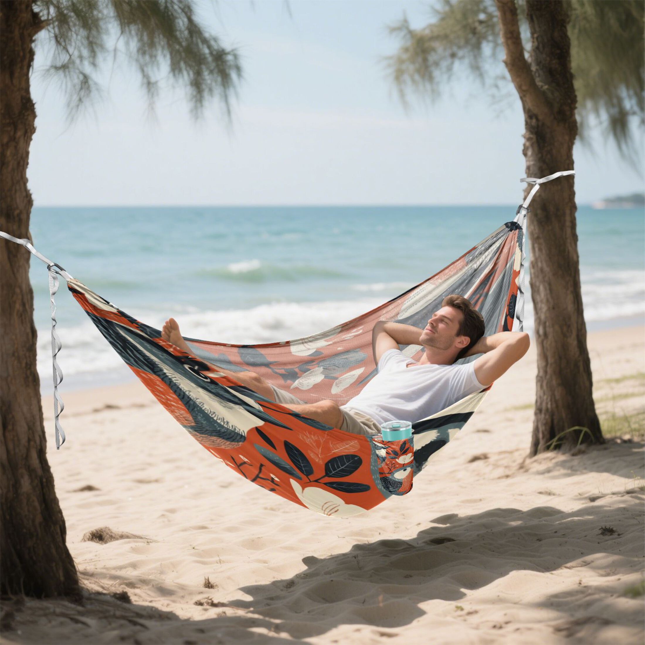 Hammock Camping Hammock Nylon Portable Hammock Travel Camping Hammock Gray Bird