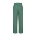 thumbnail image 6 of LEBONYARD Sweatpants for Women Wide Leg,Womens Pants Clearance under $10,Fashionable Women's Solid Color Casual Versatile Waist Cinched Wide Leg Tied Casual Pants Army Green XXL, 6 of 9